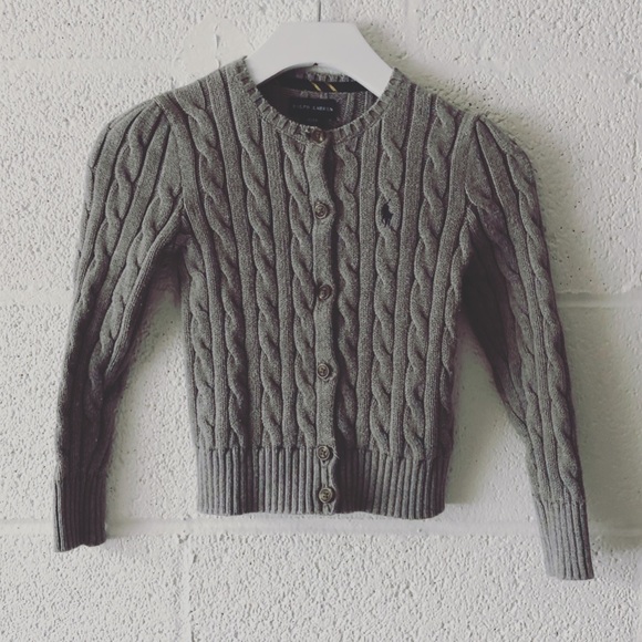 Ralph Lauren Other - Ralph Lauren Polo grey cable knit cardigan sz: 4T